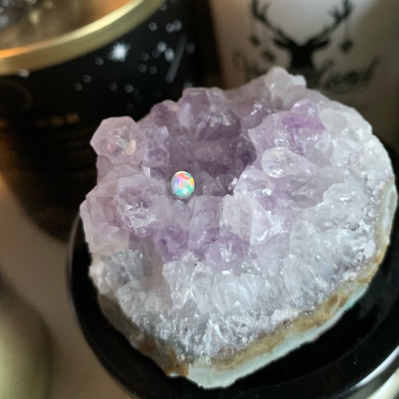 Assorted Anatometal 16g Opal and gem cabochon internally threaded titanium ends - Picture 2 of 11